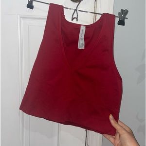 Aurora Seamless Crop Rib Tank